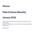 2026 Pearson Edexcel International A Level CHEMISTRY UNIT 2&vert;WCH12&sol;01A&vert;Mark scheme&vert;JANUARY 2026