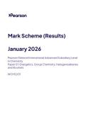 2026 Pearson Edexcel International A Level CHEMISTRY UNIT 2&vert;WCH12&sol;01&vert;Mark scheme&vert;JANUARY 2026