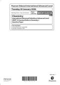 2026 Pearson Edexcel International A Level CHEMISTRY UNIT 3&vert;WCH13&sol;01A&vert;Question paper&vert;JANUARY 2026