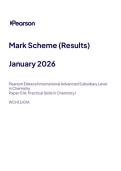 2026 Pearson Edexcel International A Level CHEMISTRY UNIT 3&vert;WCH13&sol;01A&vert;Mark scheme&vert;JANUARY 2026