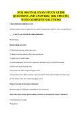 NUR 106 FINAL EXAM STUDY GUIDE&NewLine;QUESTIONS AND ANSWERS &vert; 2026 UPDATE &vert;&NewLine;WITH COMPLETE SOLUTIONS