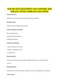 NUR 106 TEST QUESTIONS AND ANSWERS &vert; 2026&NewLine;UPDATE &vert; WITH COMPLETE SOLUTIONS