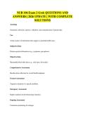 NUR 106 Exam 2 Grok QUESTIONS AND&NewLine;ANSWERS &vert; 2026 UPDATE &vert; WITH COMPLETE&NewLine;SOLUTIONS