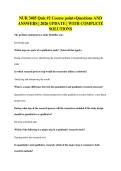 NUR 3405 Quiz &num;2 Course point&plus;Questions AND&NewLine;ANSWERS &vert; 2026 UPDATE &vert; WITH COMPLETE&NewLine;SOLUTIONS
