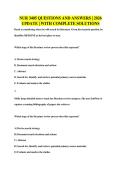 NUR 3405 QUESTIONS AND ANSWERS &vert; 2026&NewLine;UPDATE &vert; WITH COMPLETE SOLUTIONS