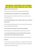 NUR 3405 Quiz 1 QUESTIONS AND ANSWERS &vert;&NewLine;2026 UPDATE &vert; WITH COMPLETE SOLUTIONS