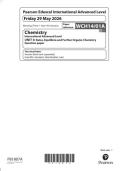 2026 Pearson Edexcel International A Level CHEMISTRY UNIT 4&vert;WCH14&sol;01A&vert;Question paper&vert;JUNE 2026