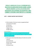 FISDAP CARDIOLOGY EXAM&colon; COMPREHENSIVE &NewLine;PRACTICE EXAMINATION STUDY GUIDE &vert; LATEST &NewLine;UPDATE 2026&sol;2027 &vert; ACTUAL EXAM PRACTICE &NewLine;QUESTIONS AND ANSWERS &vert; EXAM REVIEW &vert; 100&percnt; &NewLine;CORRECT ANSWERS &vert; MOST RECENT &vert;A&plus; GRADED&period; 