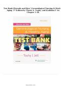 Test Bank Ebersole and Hess&rsquo; Gerontological Nursing & Healthy Aging 5th Edition &vert; Theris A&period; Touhy & Kathleen F&period; Jett &vert; Chapters 1&ndash;28