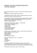 NURSING 106 FINAL EXAM QUESTIONS WITH VERIFIED ANSWERS