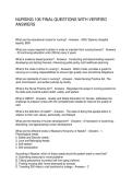 NURSING 106 FINAL QUESTIONS WITH VERIFIED ANSWERS