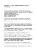 NURSING 106 QUIZ QUESTIONS WITH VERIFIED ANSWERS