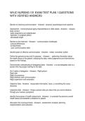 WVJC NURSING 101 EXAM TEST PLAN 1 QUESTIONS WITH VERIFIED ANSWERS