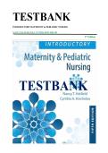 Introductory Maternity & Pediatric Nursing &ndash; 5th Edition &vert; Nancy Hatfield & Cynthia Kincheloe &vert; Practice Questions&comma; Answers & Rationales