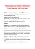ALABAMA EXCAVATION CONTRACTOR EXAMINATION &NewLine;COMPLETE QUESTIONS AND DETAILED SOLUTIONS &NewLine;LATEST UPDATE THIS YEAR JUST RELEASED