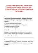 ALABAMA EROSION CONTROL CONTRACTOR &NewLine;EXAMINATION COMPLETE QUESTIONS AND &NewLine;DETAILED SOLUTIONS LATEST UPDATE THIS YEAR &NewLine;JUST RELEASED
