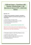 NUR 283 Comp 3 &ndash; Transition to RN &NewLine;Practice &vert; Practice Exam &mdash; 100 &NewLine;Questions & Answers GCN &vert; 2026 Study &NewLine;Edition 