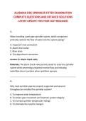ALABAMA FIRE SPRINKLER FITTER EXAMINATION &NewLine;COMPLETE QUESTIONS AND DETAILED SOLUTIONS &NewLine;LATEST UPDATE THIS YEAR JUST RELEASED