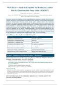 WGU D514 Analytical Methods for Healthcare Leaders &vert; Practice Questions and Study Guide&NewLine;