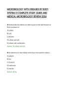 MICROBIOLOGY WITH DISEASES BY BODY&NewLine;SYSTEM 5 COMPLETE STUDY GUIDE AND&NewLine;MEDICAL MICROBIOLOGY REVIEW 2026&NewLine;