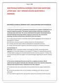 NIGHTINGALE SURGICAL NURSING I EXAM 2026 QUESTIONS &NewLine;LATEST 2026 &ndash; 2027  VERSION SOLVED QUESTIONS & &NewLine;ANSWERS