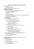 NUR 265 Maternal & Child Health &ndash; Exam 3 Study Hall Notes with Updated Questions&comma; Answers&comma; and Verified A&plus; Med‑Surg Solutions &lpar;2026&sol;2027 Edition&rpar;