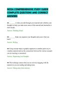 NCOA COMPREHENSIVE STUDY GUIDE&NewLine;COMPLETE QUESTIONS AND CORRECT&NewLine;ANSWERS