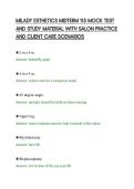 MILADY ESTHETICS MIDTERM 115 MOCK TEST&NewLine;AND STUDY MATERIAL WITH SALON PRACTICE&NewLine;AND CLIENT CARE SCENARIOS&NewLine;