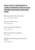 MILADY ESTHETICS MIDTERM REVIEW 115&NewLine;COMPLETE PREPARATION GUIDE WITH FACIAL&NewLine;TREATMENTS AND PRODUCT KNOWLEDGE&NewLine;REVIEW