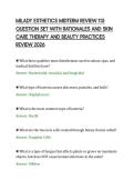 MILADY ESTHETICS MIDTERM REVIEW 115&NewLine;QUESTION SET WITH RATIONALES AND SKIN&NewLine;CARE THERAPY AND BEAUTY PRACTICES&NewLine;REVIEW 2026&NewLine;