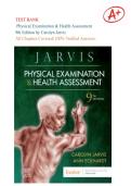 TEST BANK Physical Examination & Health Assessment 9th Edition by Carolyn Jarvis&vert; All Chapters Covered&vert; 100&percnt; Veri&filig;ed Answers&vert;Ace your exam on your first attempt&excl;&excl;&excl;