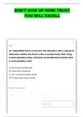 INTRODUCTION TO URINALYSIS CHAPTER 2 STRASINGER QUESTIONS WITH COMPLETE ANSWERS