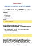 AMLS POST TEST &NewLine;EXAMINATION COMPLETE QUESTIONS AND DETAILED&NewLine;SOLUTIONS LATEST UPDATE THIS YEAR JUST RELEASED