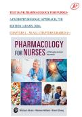 TEST BANK PHARMACOLOGY FOR NURSES-A PATHOPHYSIOLOGIC APPROACH&comma; 7TH EDITION &lpar;ADAMS&comma; 2024&rpar;&comma; CHAPTERS 1 &ndash; 50&vert; ALL CHAPTERS GRADED A&plus;&vert;ACE YOUR EXAM ON YOUR FIRST ATTEMPT&excl;&excl;&excl;
