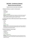 WGU D425 &mdash; Introduction to Chemistry&NewLine;Objective Assessment &lpar;OA&rpar; Exam&NewLine;Questions with Answers&vert; Latest Update&vert; Guaranteed Pass&NewLine;