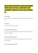 MILESTONE CERTIFIED DESIGN ENGINEER&NewLine;MCDE EXAM ACTUAL QUESTIONS AND&NewLine;ANSWERS COMPLETE SOLUTION GRADED&NewLine;A&plus;