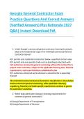 Georgia General Contractor Exam &NewLine;Practice Questions And Correct Answers &NewLine;&lpar;Verified Answers&rpar; Plus Rationale 2027 &NewLine;Q&A&vert; Instant Download Pdf&period; 
