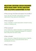 MILESTONE CERTIFIED DESIGN ENGINEER&NewLine;MCDE EXAM SCRIPT TESTED QUESTIONS&NewLine;AND SOLUTIONS GUARANTEED TO PASS&NewLine;