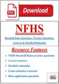 NFHS Baseball &vert; Rules Practice Questions&comma; Answers & Detailed Rationales