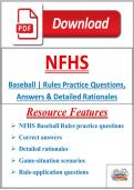NFHS Baseball Rules Questions &vert; Practice Questions&comma; Answers & Detailed Rationales