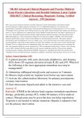 NR 603 ADVANCED CLINICAL DIAGNOSIS AND PRACTICE MIDTERM EXAM PRACTICE QUESTIONS AND DETAILED SOLUTIONS LATEST UPDATE 2026&vert; CLINICAL REASONING&comma; DIAGNOSTIC TESTING&comma; VERIFIED ANSWERS