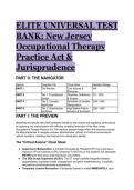 New Jersey Occupational Therapy Practice Act & Jurisprudence Test Bank &lpar;2026&sol;2027&rpar; &vert; Master-Tier Exam Questions with Rationale & Scope Updates