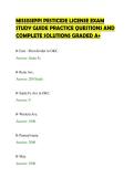 MISSISSIPPI PESTICIDE LICENSE EXAM&NewLine;STUDY GUIDE PRACTICE QUESTIONS AND&NewLine;COMPLETE SOLUTIONS GRADED A&plus;