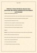TCEQ Class C Water Distribution Operator Exam QUESTIONS AND VERIFIED ANSWERS WITH RATIONALES JUST RELEASED &period;pdf&NewLine;&NewLine;