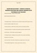 GALEN NUR 265 EXAM 3 &ndash; MEDICAL-SURGICAL NURSING QUESTIONS AND VERIFIED ANSWERS WITH RATIONALES JUST RELEASED&period;pdf&NewLine;&NewLine;