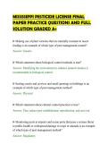 MISSISSIPPI PESTICIDE LICENSE FINAL&NewLine;PAPER PRACTICE QUESTIONS AND FULL&NewLine;SOLUTION GRADED A&plus;