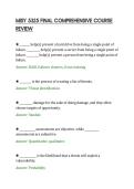 MISY 5325 FINAL COMPREHENSIVE COURSE&NewLine;REVIEW