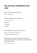 MISY 5325 FINAL COMPREHENSIVE STUDY&NewLine;GUIDE