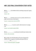 MISY 5325 FINAL EXAM REVIEW STUDY NOTES&NewLine;