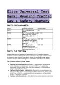 Wyoming Traffic Law & Safety Mastery Test Bank &lpar;2026&sol;2027 Edition&rpar; &vert; S-Tier Practice Questions&comma; Distractor Analyses & Mentor Insights &vert; WYDOT&comma; CDL&comma; DUI&comma; GDL & Wind Closure Statutes